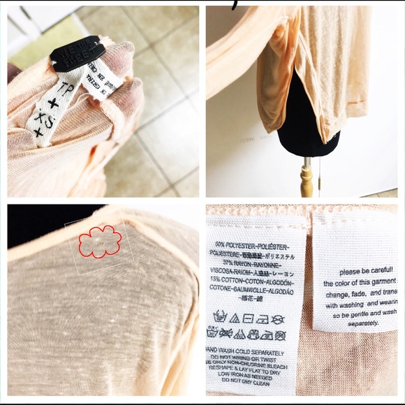 WE THE FREE Peach Oversized Tell Tale Long Sleeve - Picture 6 of 6